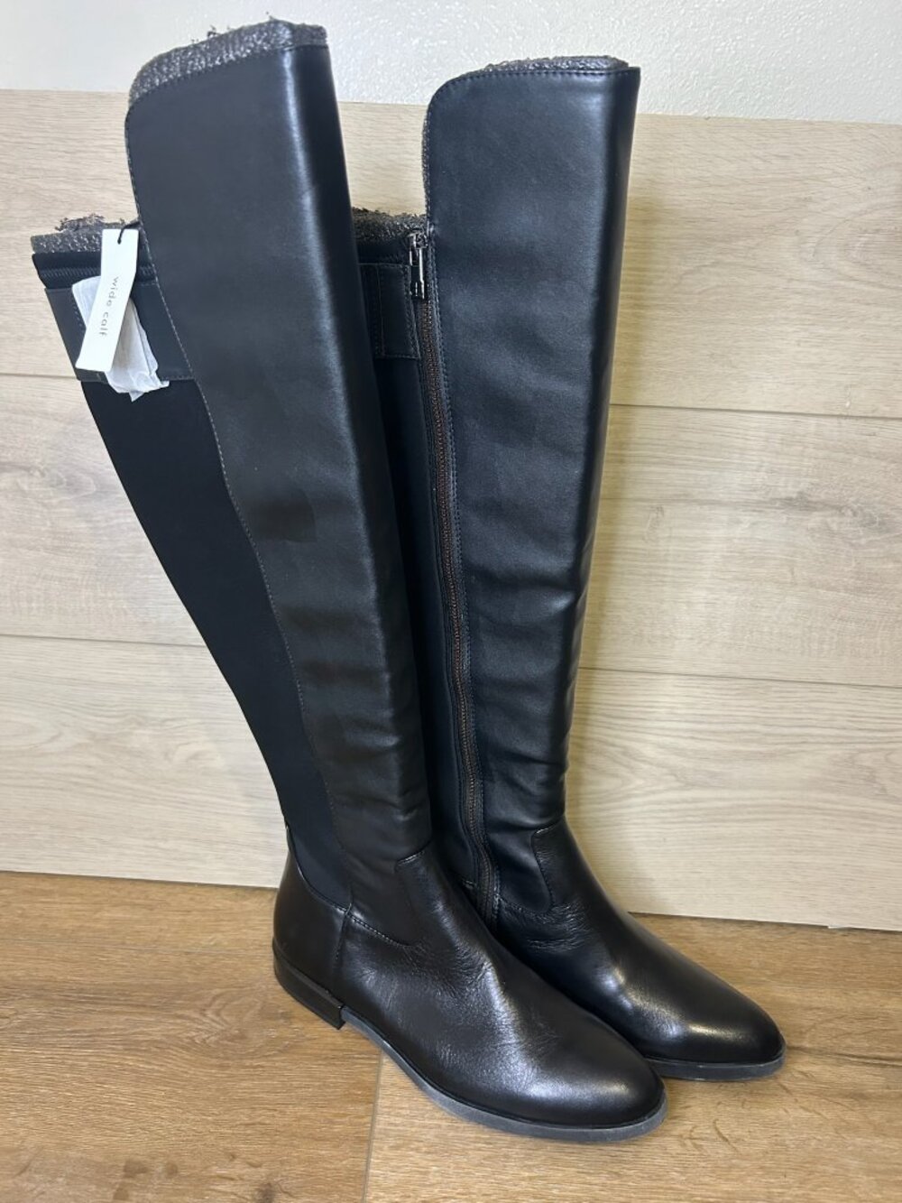 Calvin Klein Priya Cow Silk Neoprene Over The Knee Ridding Boots New 7.5M